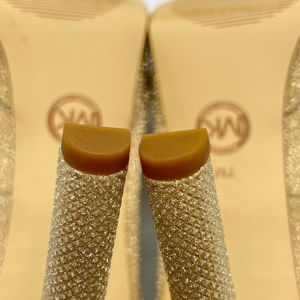 Michael Michael Kors Womens 7M Gold Chantal Platform Pumps Heels Shoes - Picture 12 of 15